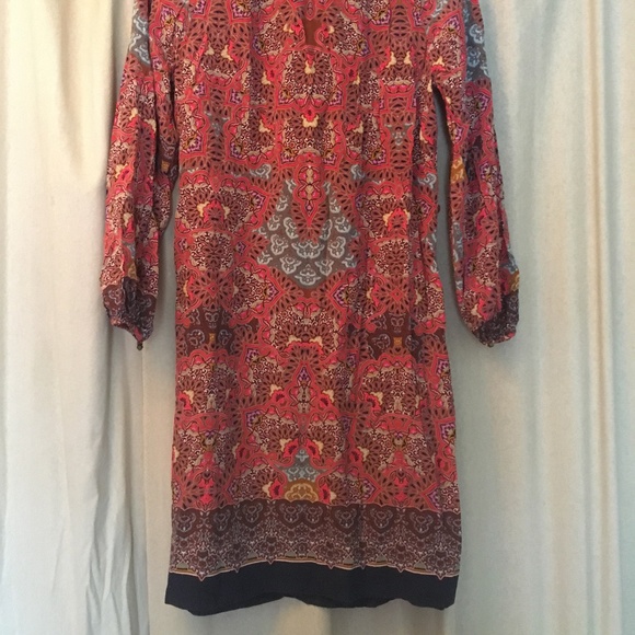 Pink/reddish and multi-colored silky dress/tunic - Picture 2 of 3